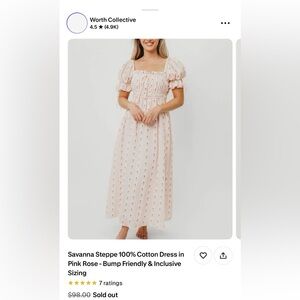 Savanna Steppe Pink Floral Maxi Dress